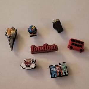 London Themed Shoe Charms Set CROCS charms